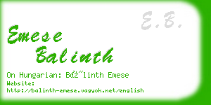 emese balinth business card